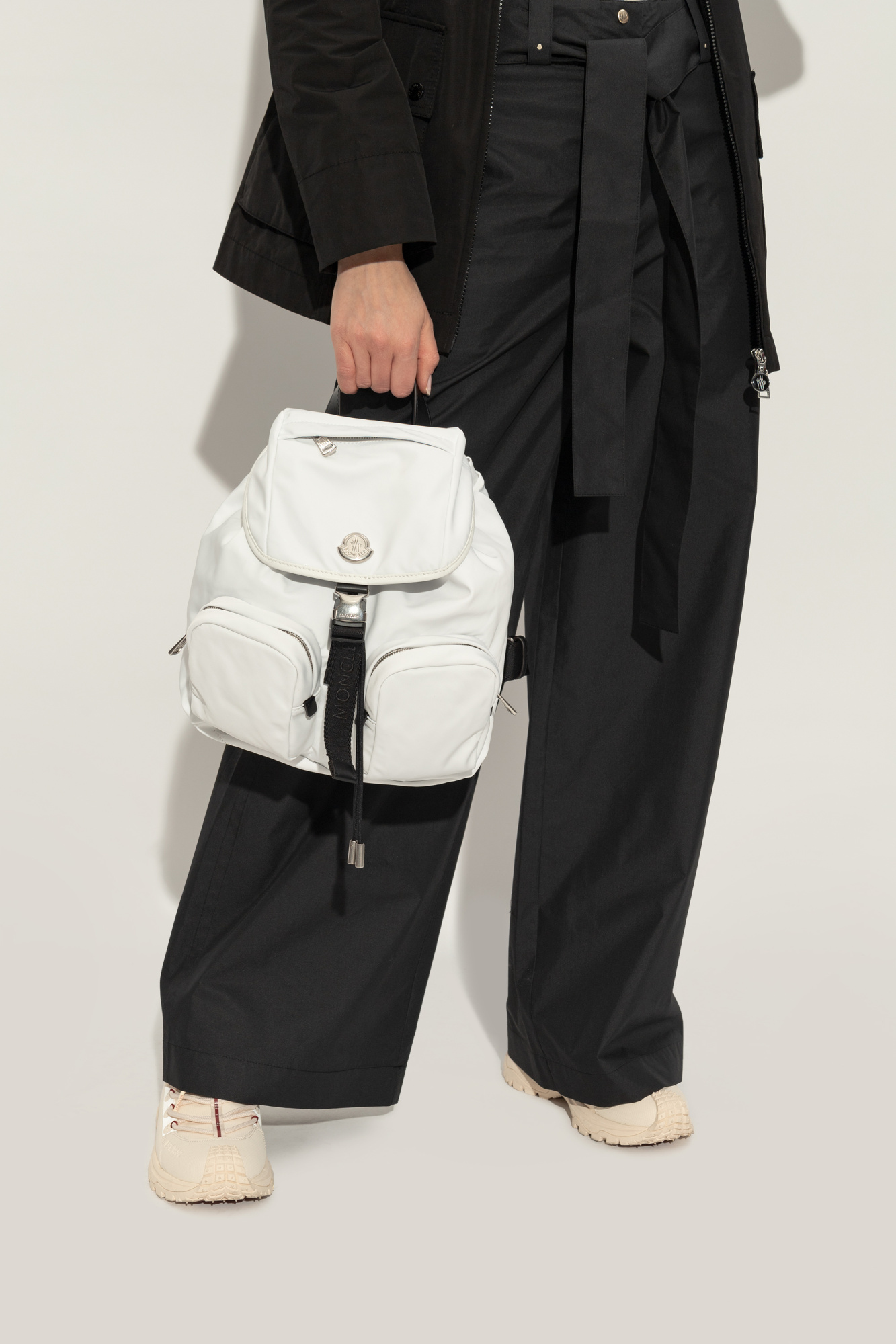 Moncler Backpack with logo-shaped appliqué | Women's Bags